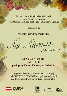 NARODOWE CZYTANIE Nad Niemnem Elizy Orzeszkowej